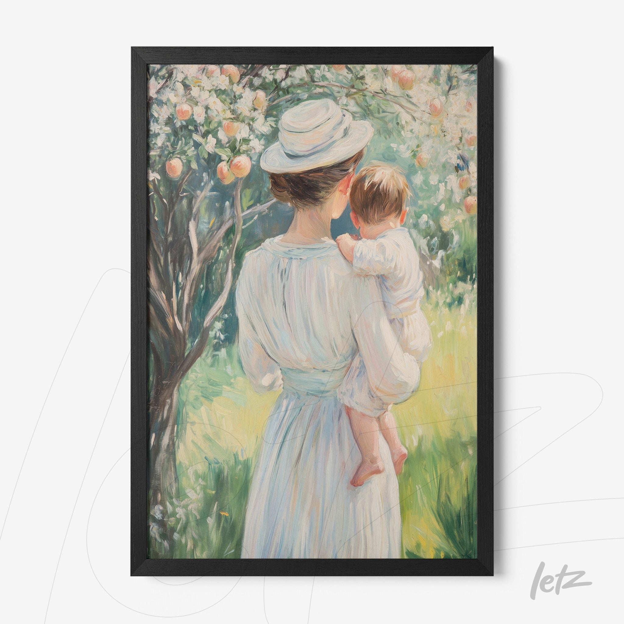 Letz-Quadro-Preview-Caixa-com-Vidro-Preta_vintage-kid-girl-and-mom-1.jpg
