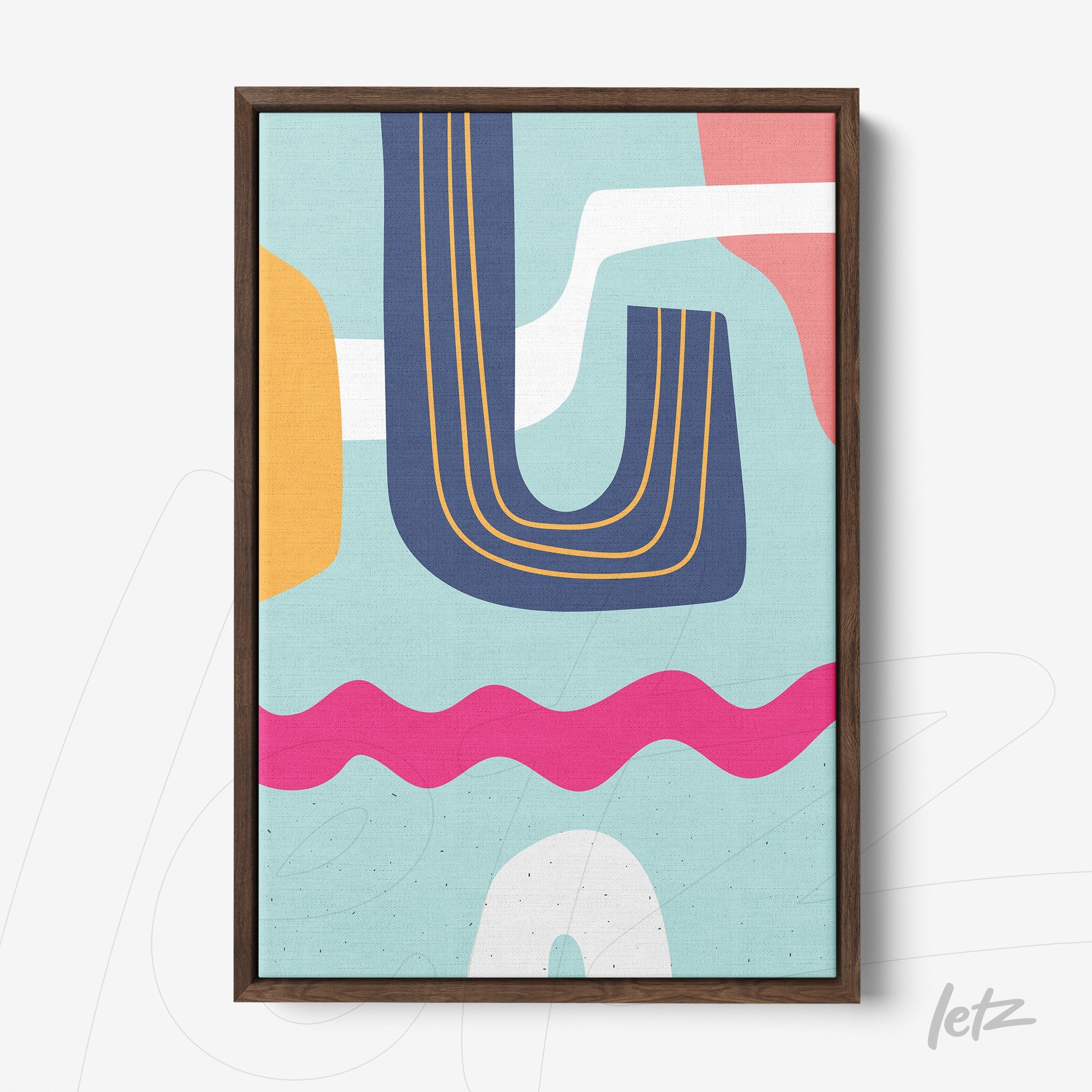 ```json
{
"alt": "canvas com arte abstrata em cores boho modernas, incluindo azul, rosa e amarelo, emoldurado em madeira freijó",
"alt_en": "canvas featuring abstract art with modern boho colors including blue, pink, and yellow, framed in freijó wood"
}
```