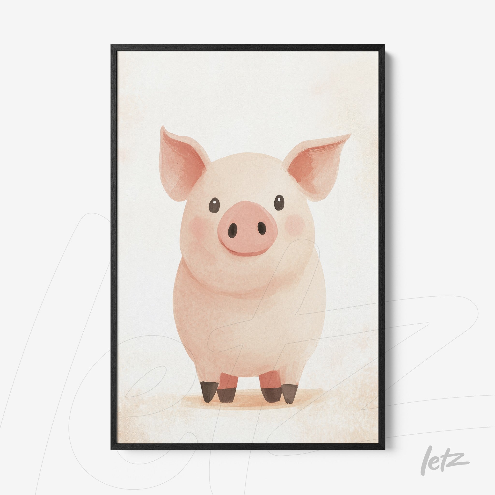 Letz-Quadro-Preview-Filete-Preta_animais-fofinhos-porquinho-1.jpg