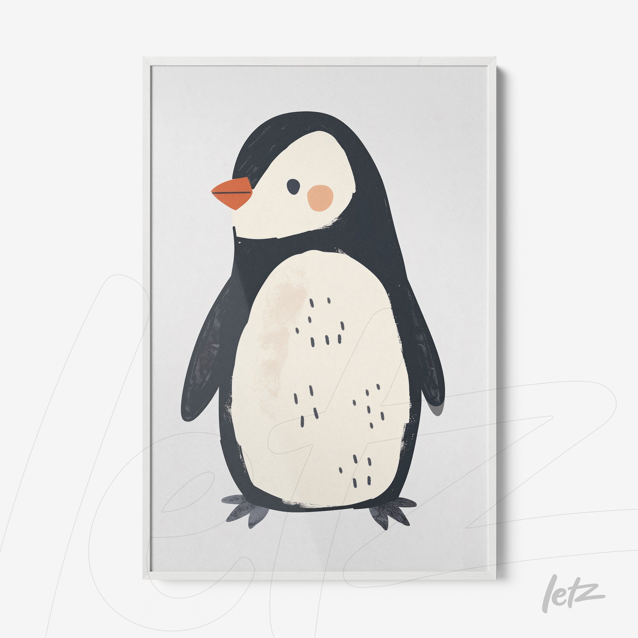 Letz-Quadro-Preview-Filete-com-Vidro-Branca_animais-fofinhos-pinguim-2.jpg