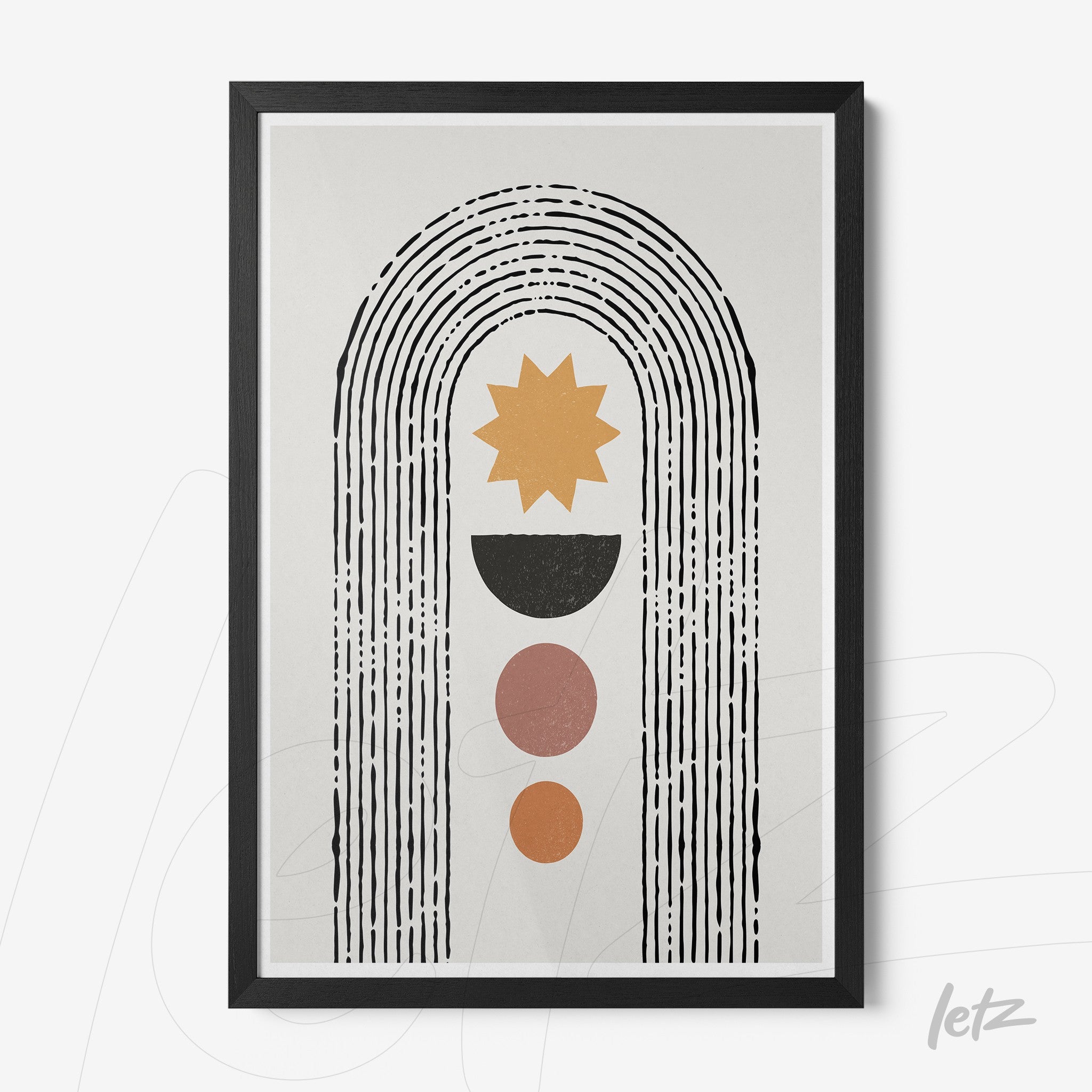 Letz-Quadro-Preview-Caixa-com-Vidro-Preta_Boho-Geometrico-Preto-Amarelo-Marrom-2.jpg