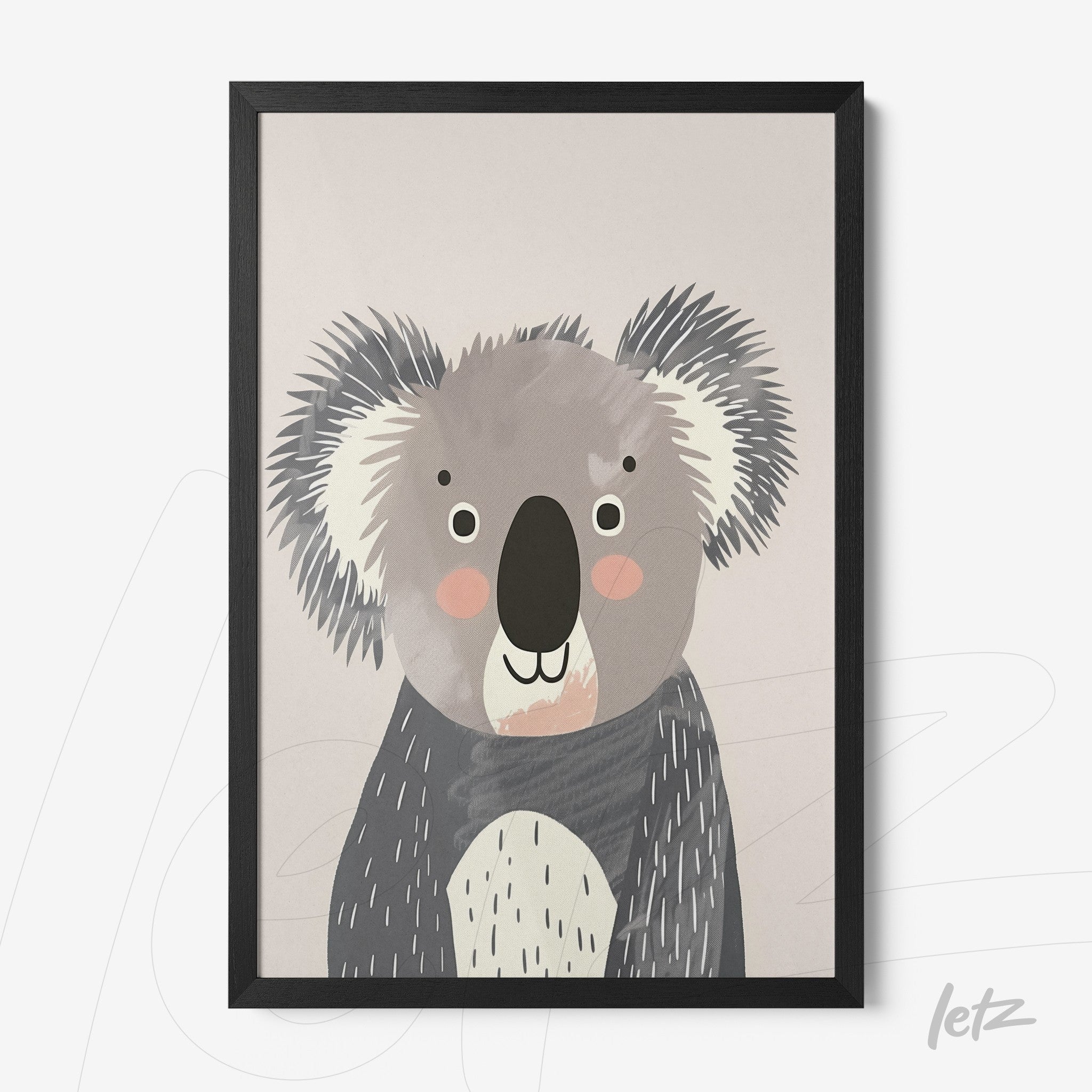 Letz-Quadro-Preview-Caixa-com-Vidro-Preta_animais-fofinhos-coala-1.jpg