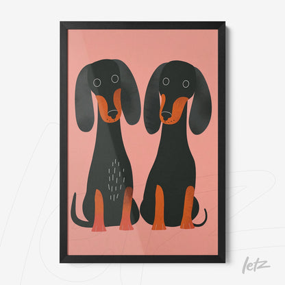 Letz-Quadro-Preview-Caixa-com-Vidro-Preta_animais-fofinhos-salsicha-1.jpg
