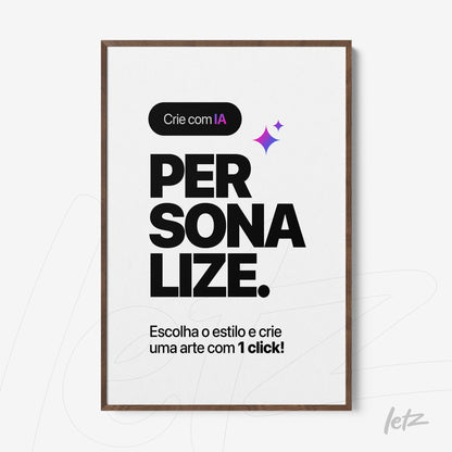 minimalist framed wall art with black text on white background
