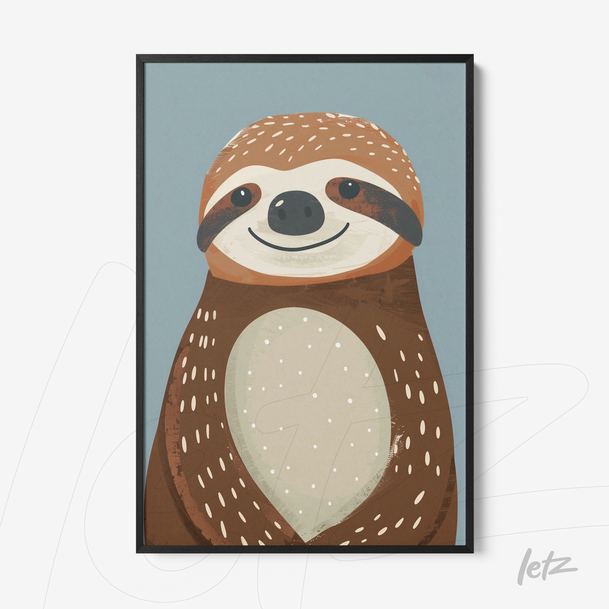 Letz-Quadro-Preview-Filete-Preta_animais-fofinhos-preguica-1.jpg