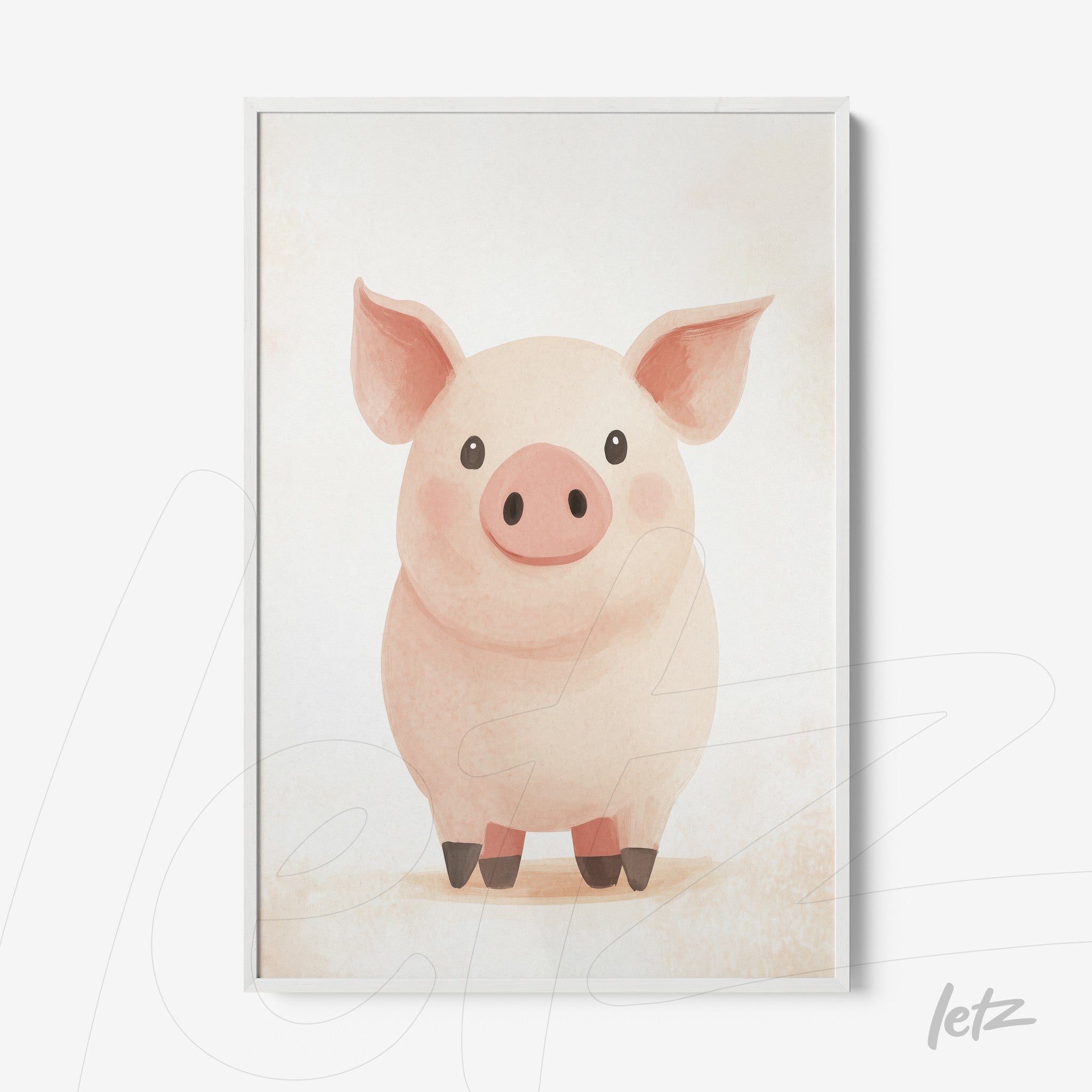 Letz-Quadro-Preview-Filete-com-Vidro-Branca_animais-fofinhos-porquinho-1.jpg