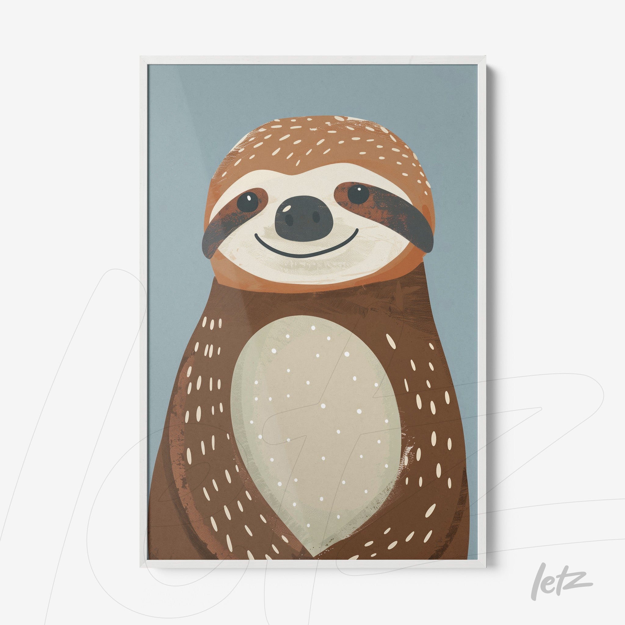 Letz-Quadro-Preview-Filete-com-Vidro-Branca_animais-fofinhos-preguica-1.jpg